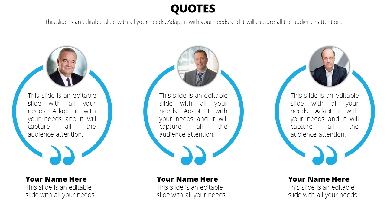 Our Predesigned PowerPoint Quote Template Slide-3 Node